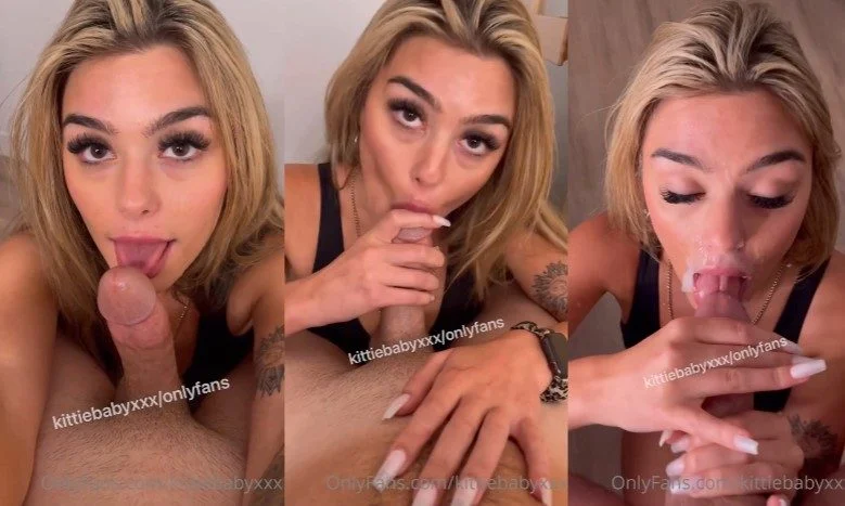 KittieBabyXXX Facial BlowJob Video Leaked FappTime.com